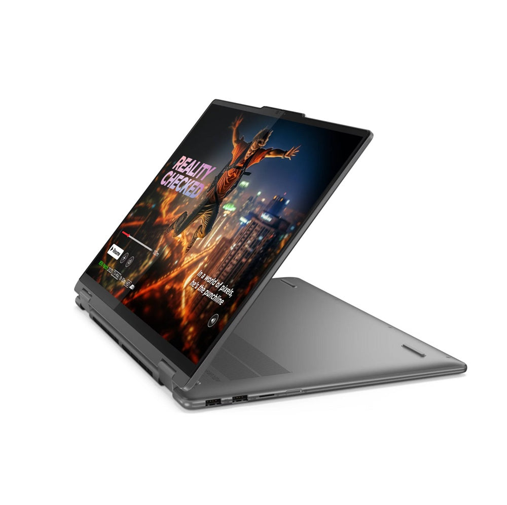 لينوفو يوجا 7 16IML9 - (00US)، معالج إنتل كور ألترا 5-125U، ذاكرة وصول عشوائي 16 جيجابايت، قرص صلب SSD سعة 512 جيجابايت، معالج رسومات إنتل، شاشة 16.0 بوصة WUXGA IPS X360 تعمل باللمس، لون رمادي عاصف