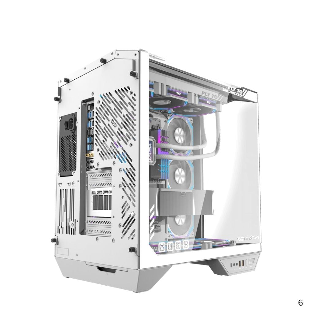 DarkFlash DY470 Mid Tower Case - White