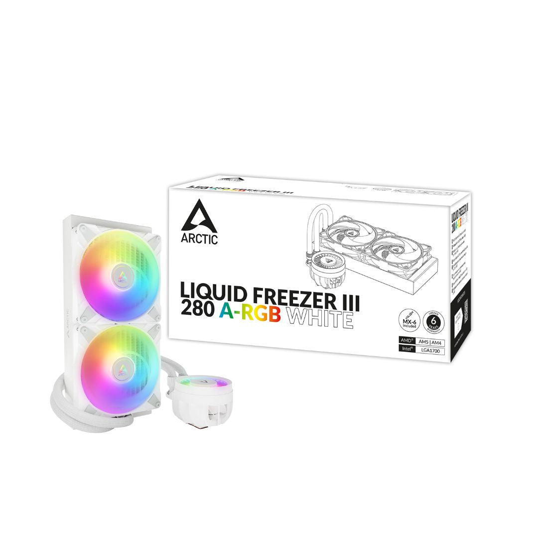 ثلاجة Arctic Liquid Freezer III 280 A-RGB - أبيض