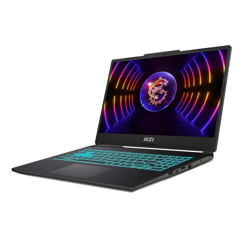 MSI Cyborg 15 A13VE-1290XAE، Intel Core i7-13620H، ذاكرة وصول عشوائي (RAM) سعة 16 جيجابايت، قرص SSD سعة 512 جيجابايت، بطاقة رسومات RTX 4050 سعة 6 جيجابايت، شاشة 15.6 بوصة FHD IPS بتردد 144 هرتز، لون أسود شفاف