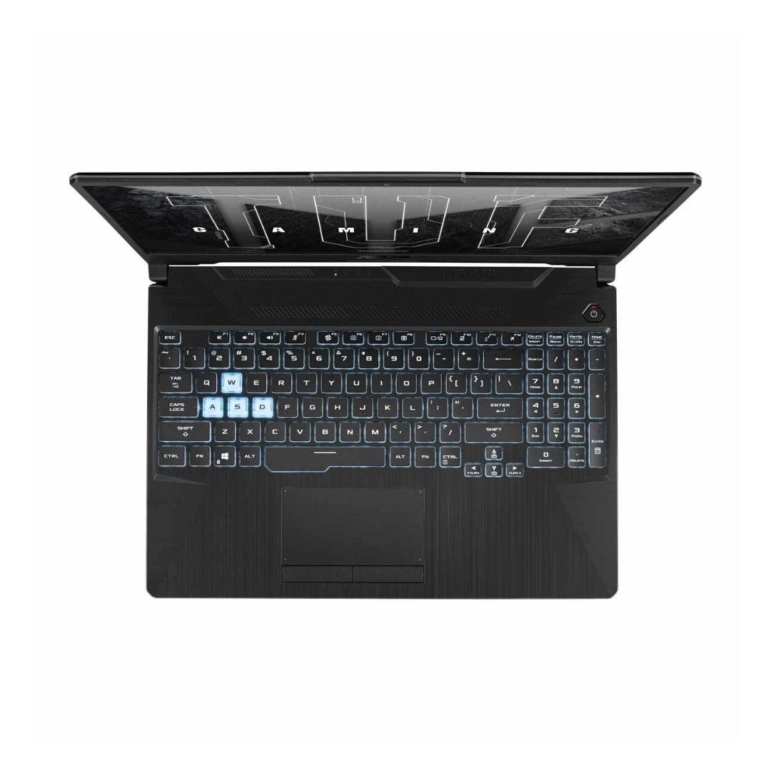 ASUS TUF Gaming A15 FA506NFR-HN055، AMD Ryzen 7-7435HS، ذاكرة وصول عشوائي 8 جيجابايت، قرص SSD 512 جيجابايت، NVIDIA RTX 2050 4 جيجابايت، شاشة 15.6 بوصة FHD IPS 144 هرتز، أسود جرافيت
