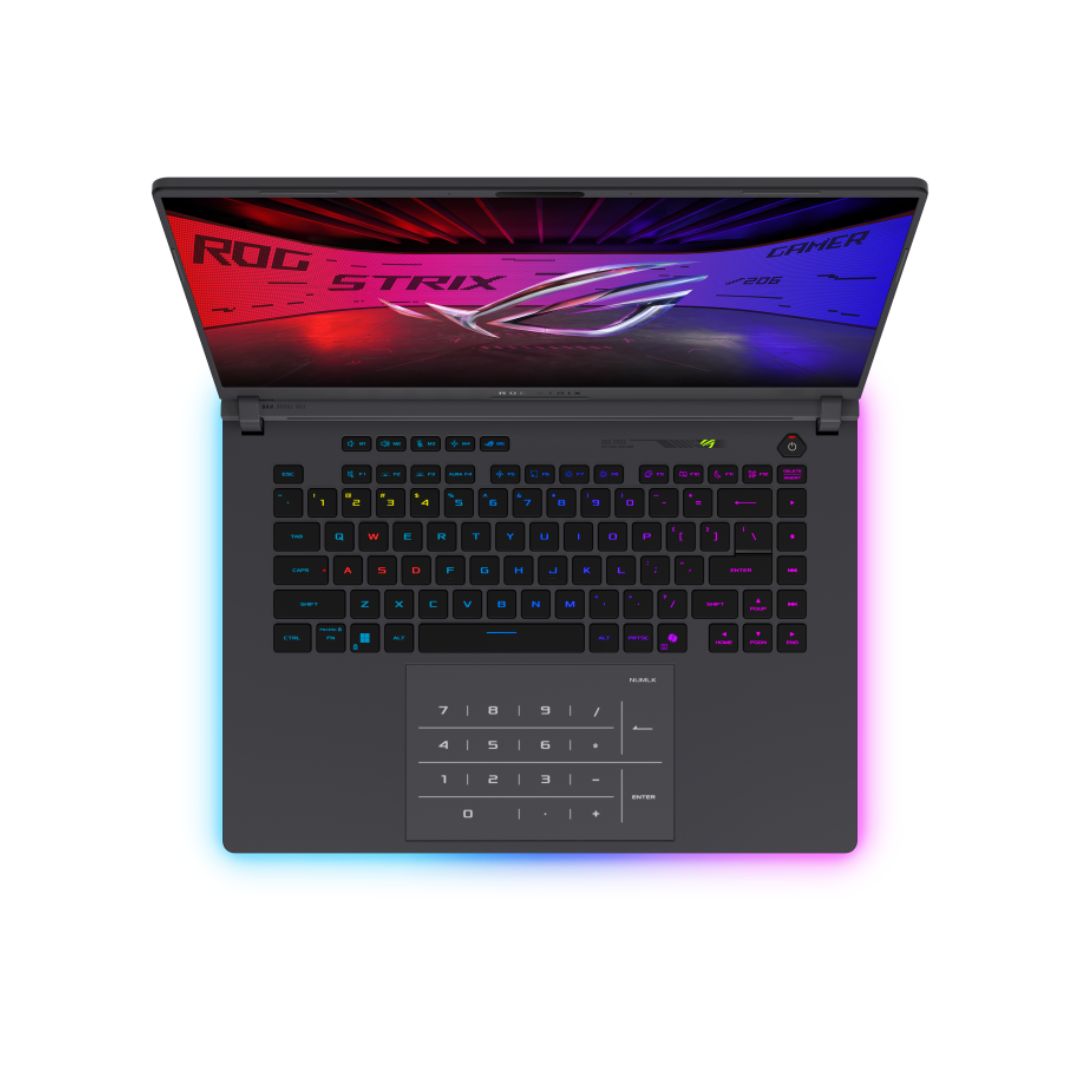 ASUS ROG Strix G16 G615LP-S5152، معالج Intel Core Ultra 7-255HX، ذاكرة وصول عشوائي (RAM) سعة 16 جيجابايت، قرص SSD سعة 1 تيرابايت، بطاقة رسومات NVIDIA RTX 5070 سعة 8 جيجابايت، شاشة 16.0 بوصة WQXGA IPS 240 هرتز، لون أخضر فولت