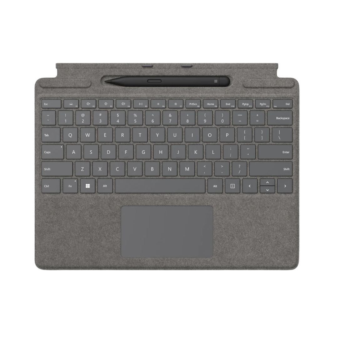 Microsoft Surface Pro X Signature 8X8-00177 (قلم ولوحة مفاتيح) - تخطيط عربي - بلاتينيوم
