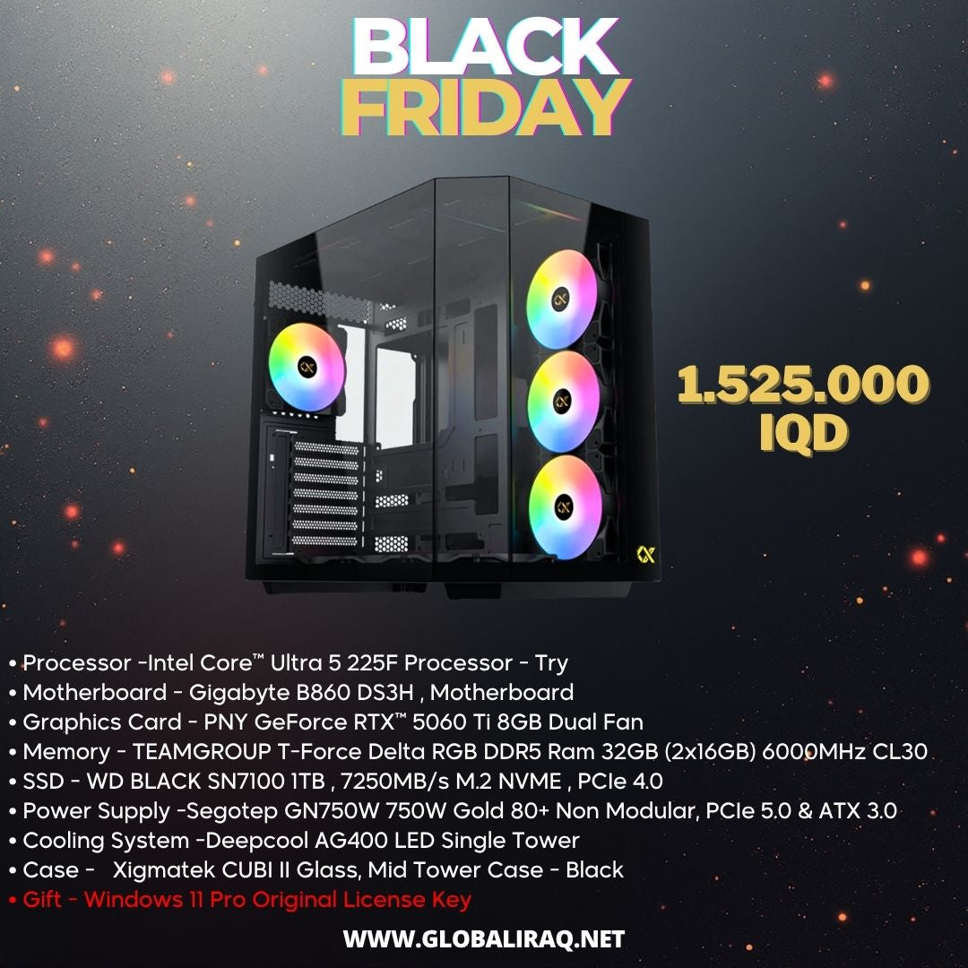 Pc Build intel Ultra 5 225F, RTX 5060 Ti 8GB