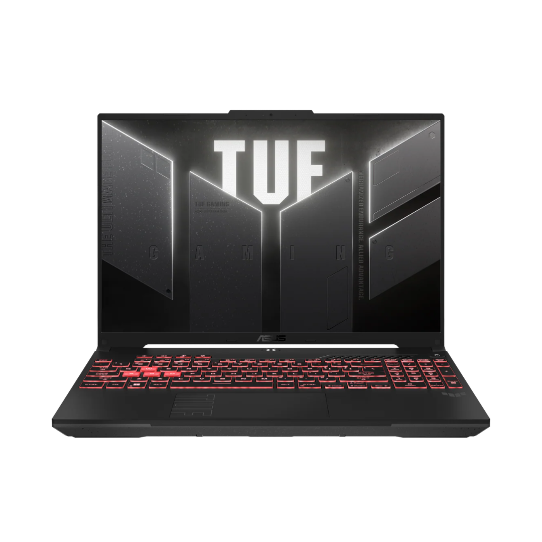 ASUS TUF Gaming A16 FA607NU-RL054، AMD Ryzen 5-7535HS، ذاكرة وصول عشوائي (RAM) سعة 16 جيجابايت، قرص SSD سعة 512 جيجابايت، بطاقة رسومات NVIDIA RTX 4050 سعة 6 جيجابايت، شاشة 16.0 بوصة بدقة WUXGA وتردد 144 هرتز، لون رمادي ميكا