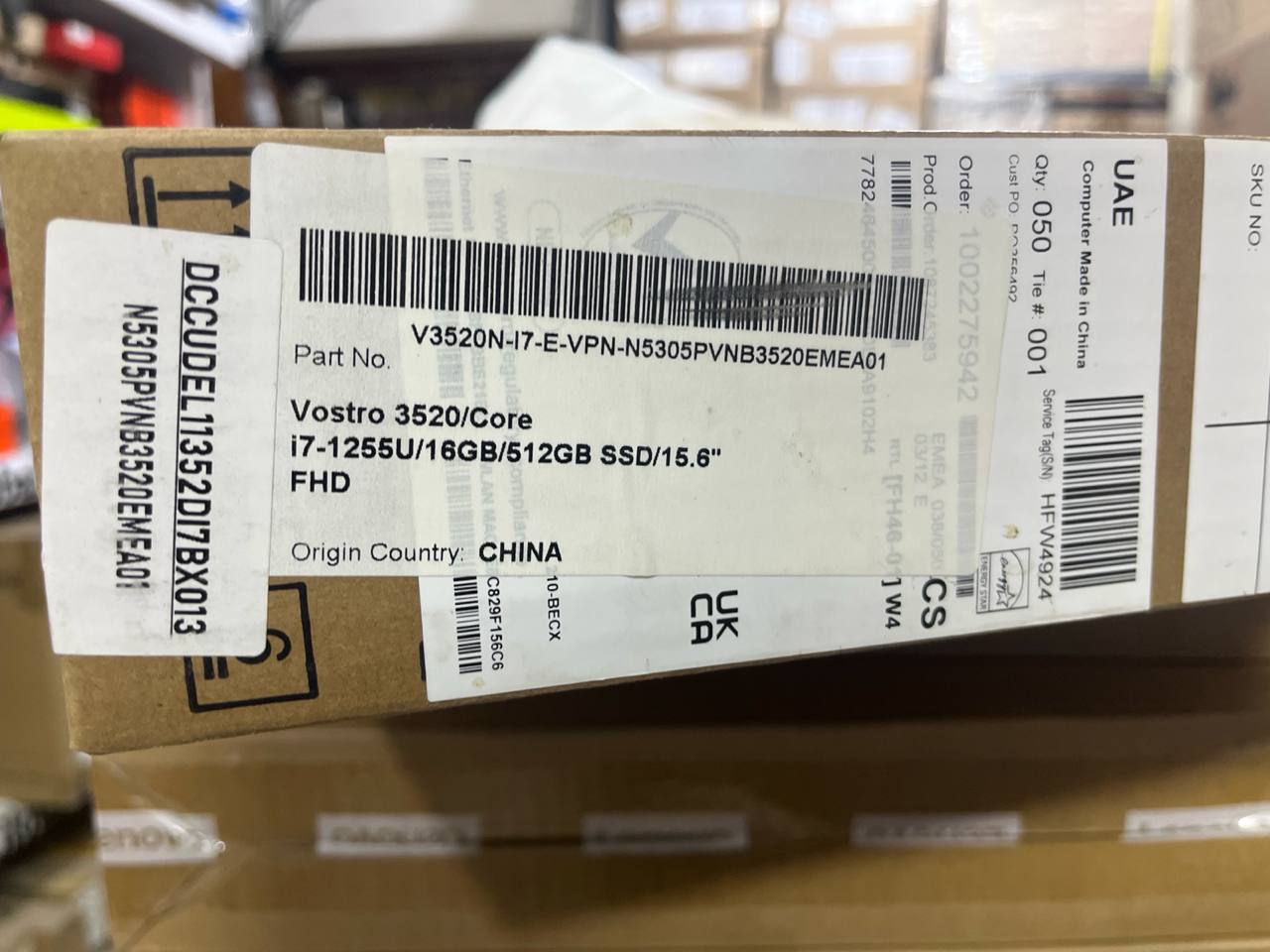 ديل فوسترو 15-3520، معالج إنتل كور i7-1255U، ذاكرة وصول عشوائي 16 جيجابايت، قرص صلب SSD سعة 512 جيجابايت، معالج رسومات إنتل UHD، شاشة 15.6 بوصة FHD، أسود