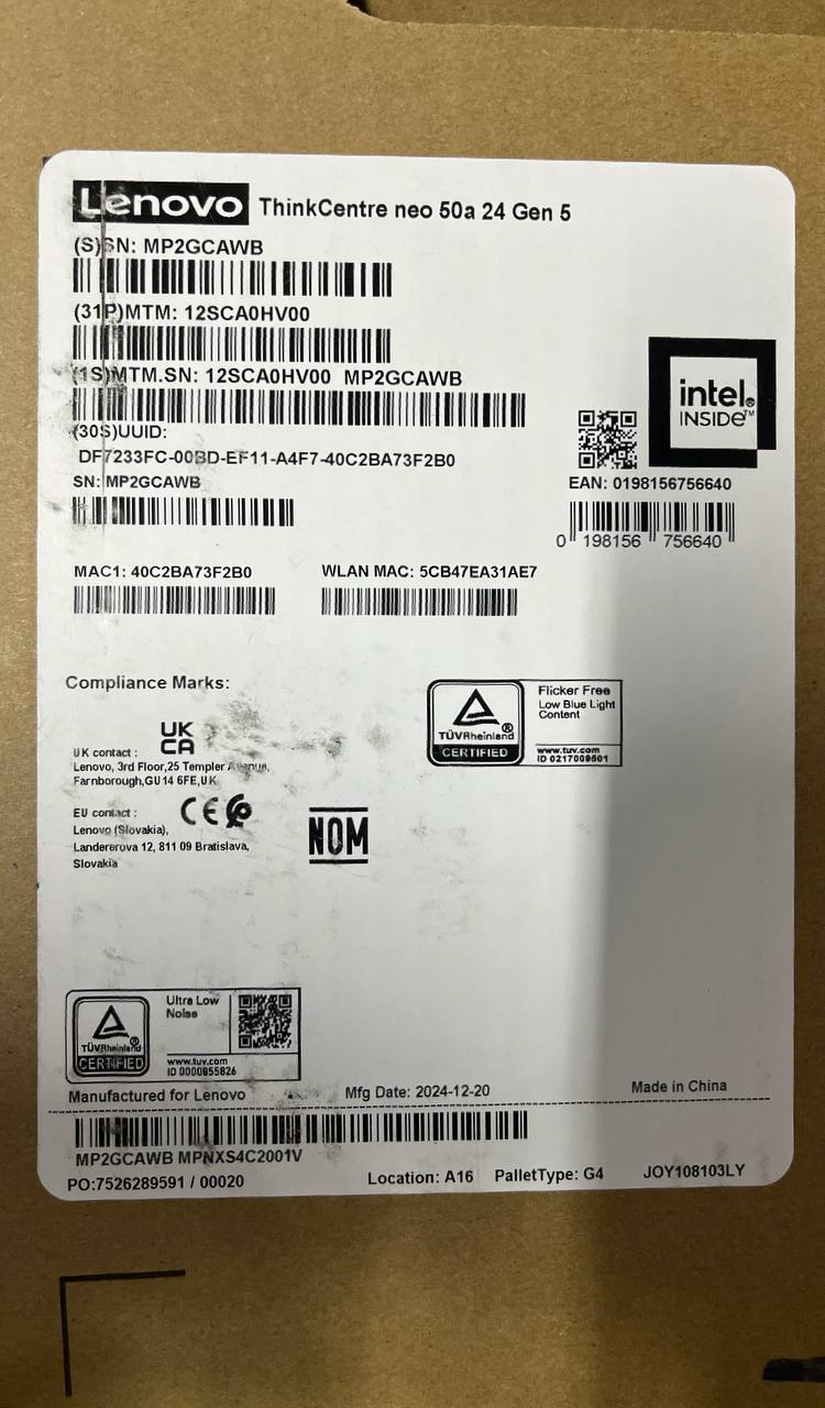 جهاز لينوفو ثينك سنتر نيو 50A (HV00) الكل في واحد، انتل كور i5-13420H، رام 16 جيجابايت، قرص صلب SSD 512 جيجابايت، رسومات انتل UHD، شاشة 24 بوصة FHD IPS، رمادي