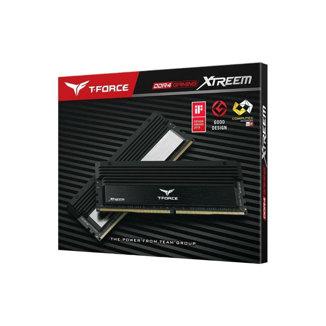 ذاكرة سطح المكتب TEAM GROUP T-FORCE XTREEM Black سعة 16 جيجابايت (8x2) DDR4، 4000 CL18