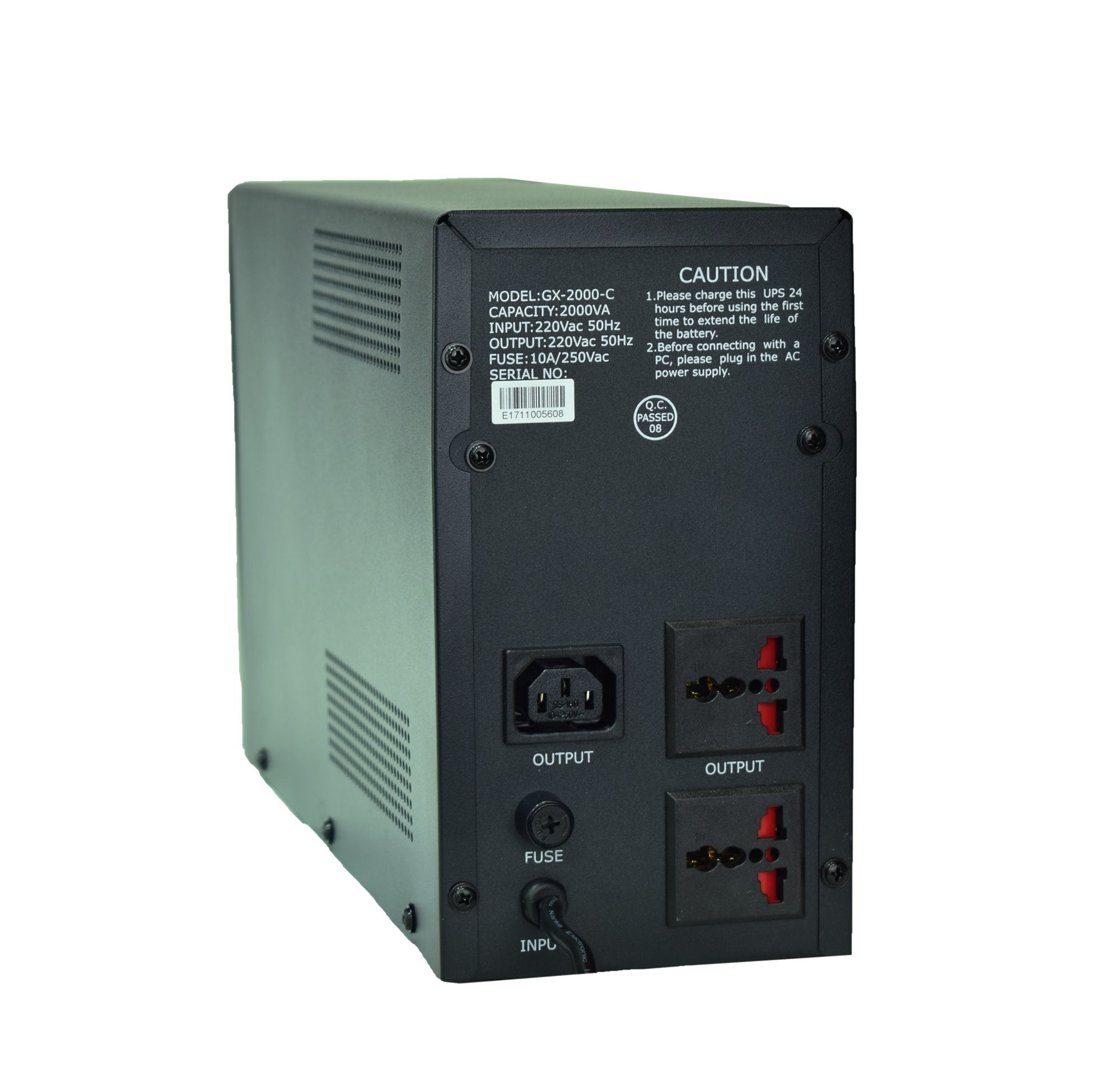 UPS GeTX GXK-2000-C (2000VA) خط تفاعلي، بطارية 12V9Ax2 - صندوق أصفر