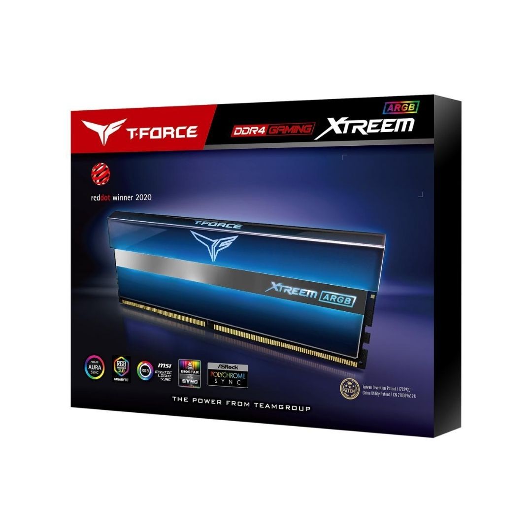 ذاكرة سطح المكتب Team T-Force XTREEM ARGB سعة 16 جيجابايت (2 × 8 جيجابايت) DDR4 4000 CL18 - أسود
