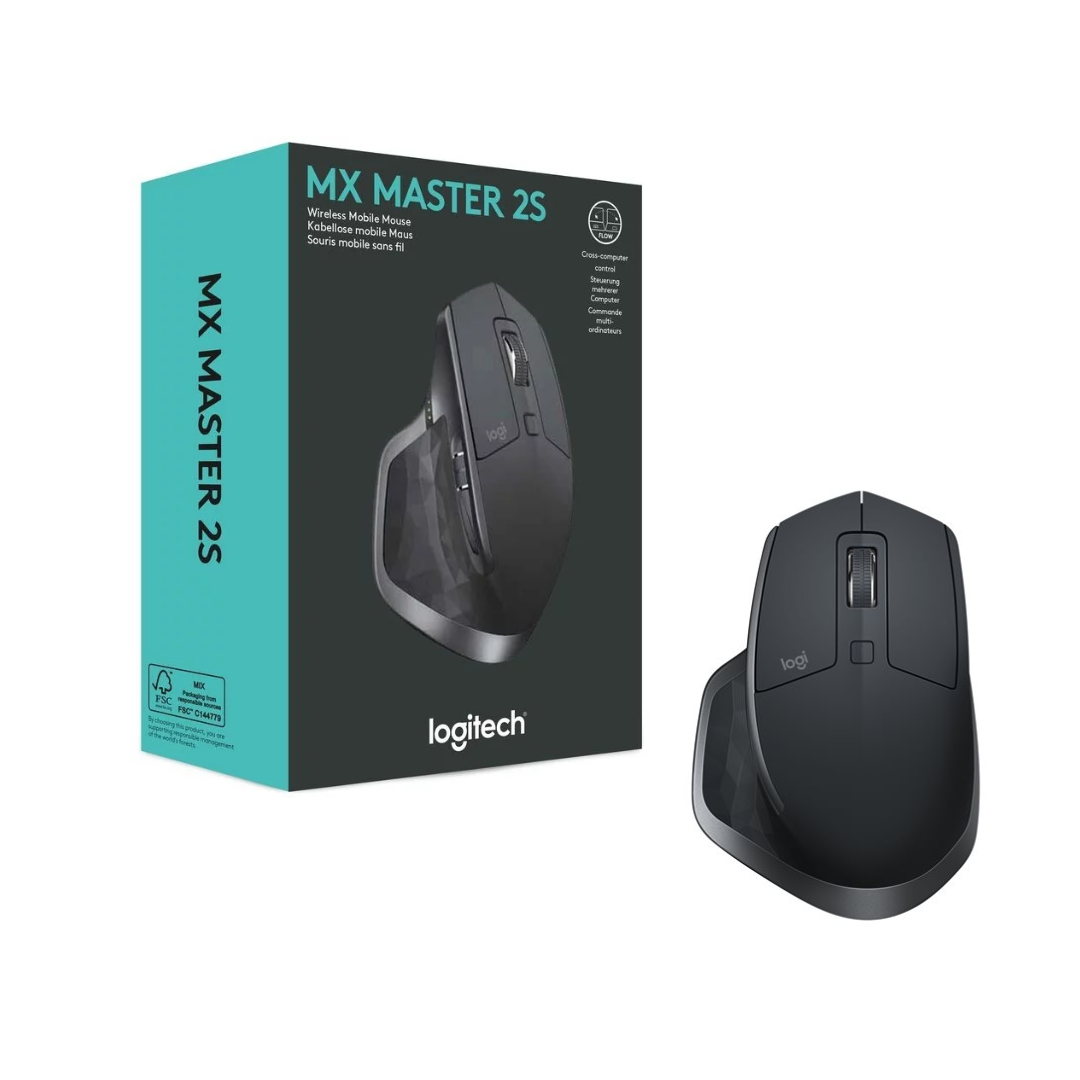 Logitech MX Master 2S - Mouse - laser - 7 buttons - wireless - 2.4 GHz - US