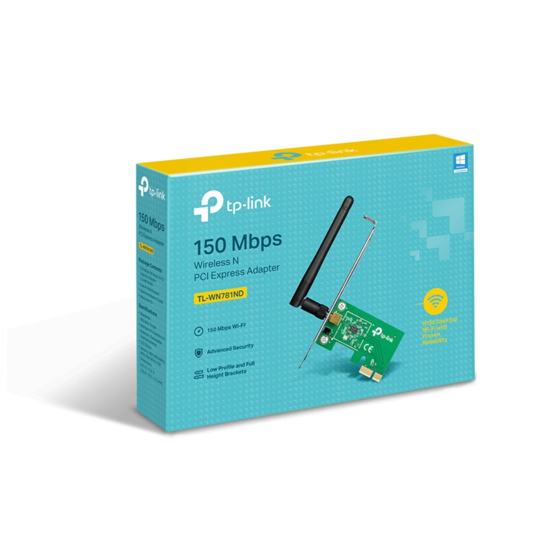 TP-Link TL-WN781ND، محول لاسلكي N PCI Express بسرعة 150 ميجابت في الثانية