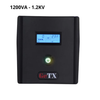 UPS GeTX GXK-1200-C (1200VA), Line interactive, LCD Battery 12v-7a *2