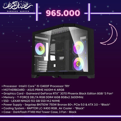 Pc Build intel i5 13400F, RTX 3070 8GB - Ramadan Offers