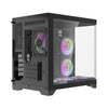 DarkFlash FT418 Mid Tower Case, 3 Fan - Black