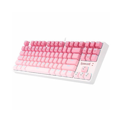 REDRAGON K645W Wired RGB CASS USB Mechanical Gaming Keyboard, Brown Switch - Pink