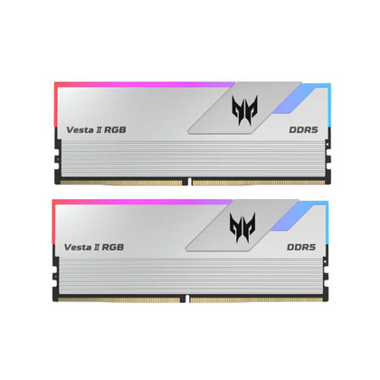 Acer Predator Vesta II DDR5 RGB RAM 64GB (32GBx2) 6000MHz - CL30 Silver, XMP & EXPO