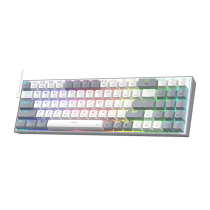 Redragon K628WG-RGB Pollux 75% Wired RGB Gaming Keyboard, Red Switch - White