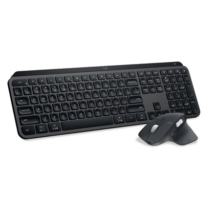 Logitech MX Keys S Combo - Performance Wireless Keyboard & Mouse with Palm Rest