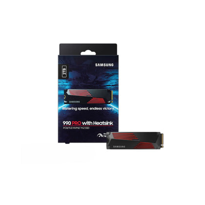 SAMSUNG 990 PRO SSD 2TB PCIe Gen 4 , Heatsink , NVMe , MZ-V9P2T0CW