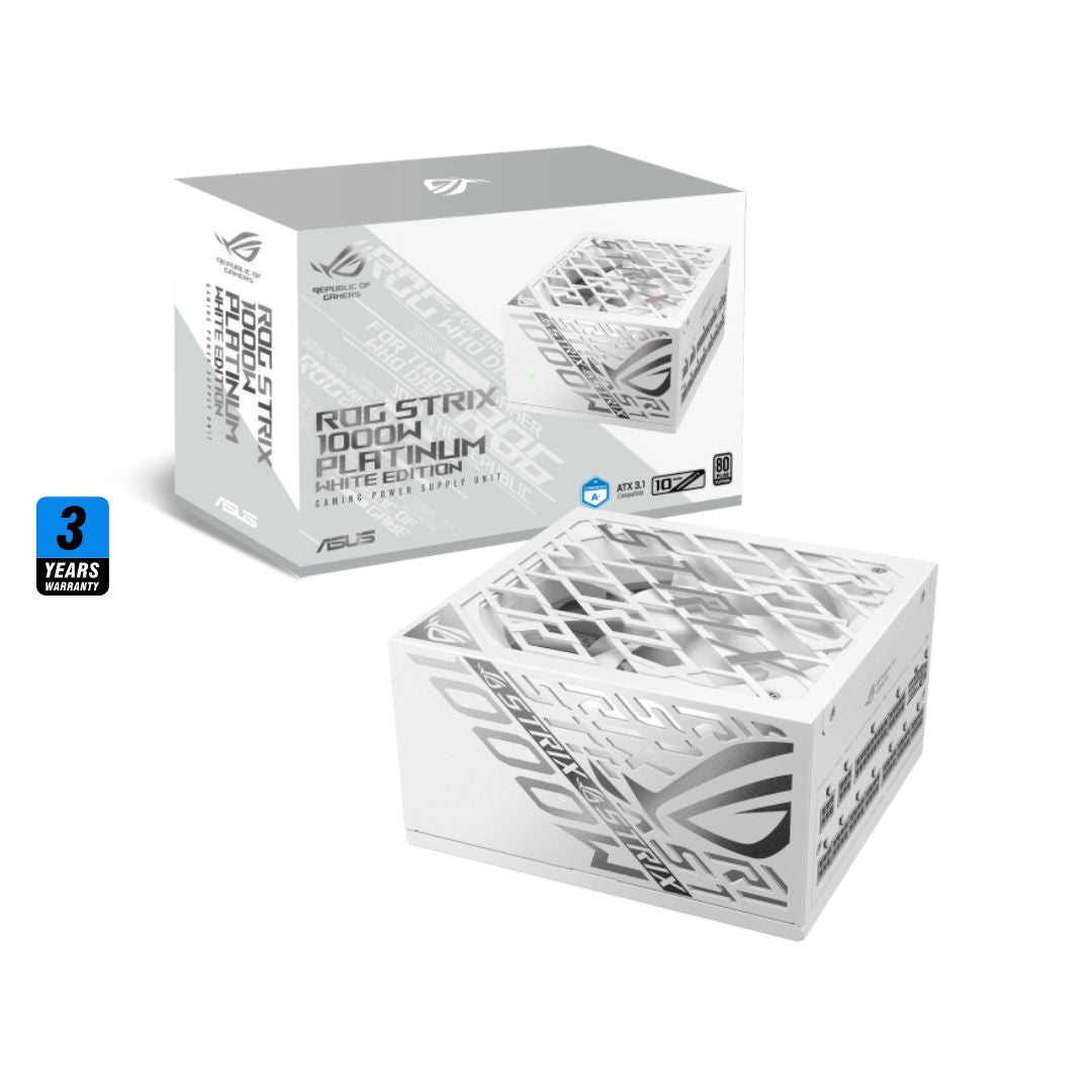 ASUS ROG STRIX GAMING 1000P, Full Modular, 1000W 80+ Platinum, PCIe 5.1 , White