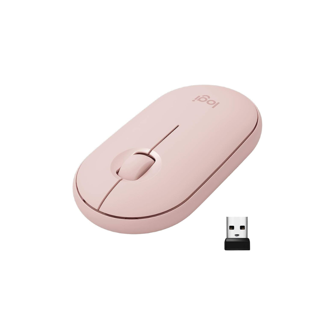 Logitech Pebble M350 Wireless & Bluetooth Mouse - Rose