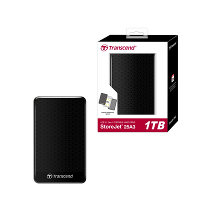 Transcend 1TB StoreJet 25A3 USB 3.1 Portable HDD