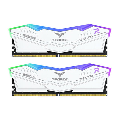 TEAMGROUP T-Force Delta RGB DDR5 Ram 32GB (2x16GB) 6400MHz CL40 - White