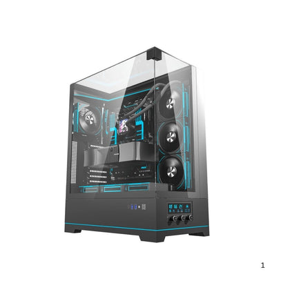 DarkFlash DY450L Pro Mid Tower Case - Black