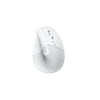 Logitech Lift Vertical Ergonomic, Bluetooth, Wireless Mouse - White