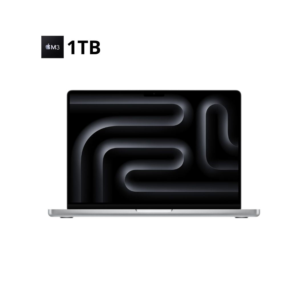 Apple MacBook Pro MTL83AB/A A2918، شريحة M3، ذاكرة وصول عشوائي (RAM) سعة 8 جيجابايت، قرص SSD سعة 1 تيرابايت، شاشة Retina XDR مقاس 14.0 بوصة (3024 × 1964)، لون رمادي فضائي