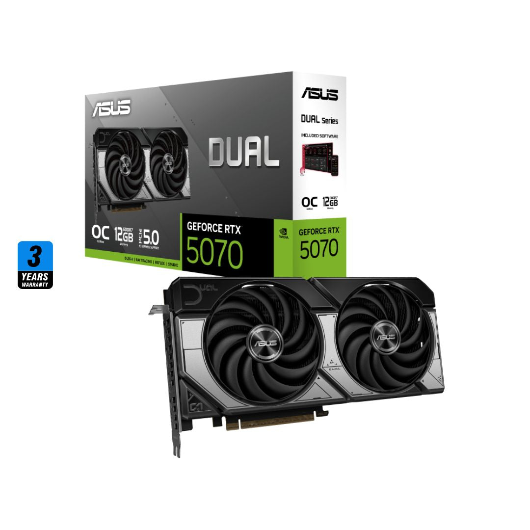 بطاقة الرسومات ASUS Dual GeForce RTX™ 5070 سعة 12 جيجابايت GDDR7 OC Edition