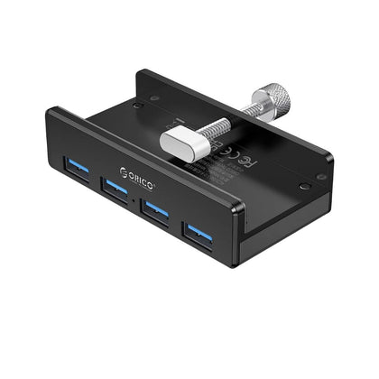 ORICO Aluminum Alloy Clip-Type USB 3.0 HUB - 4 Ports - Model MH4PU-BK