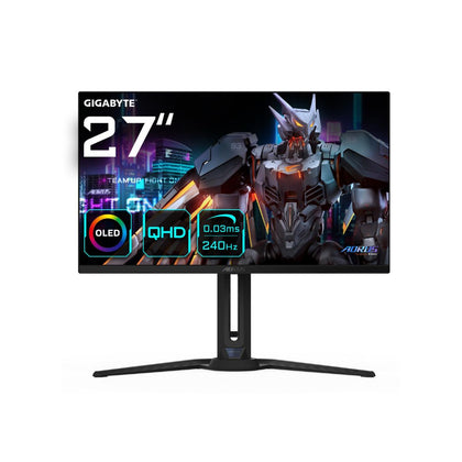 Gigabyte AORUS FO27Q2 2K QHD (2560 x 1440) 1Ms 180Hz QD-OLED Flat, Gaming Monitor