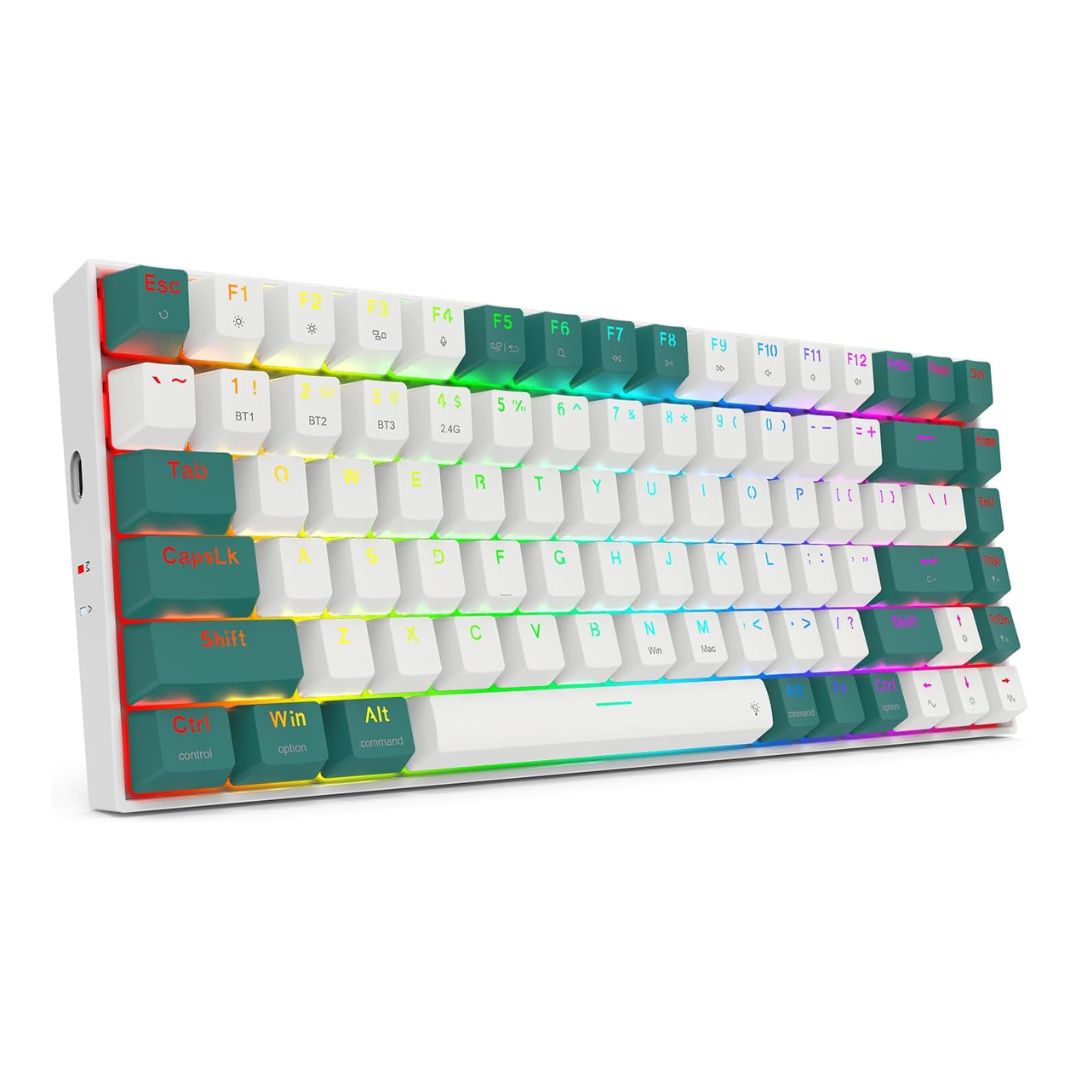 لوحة مفاتيح الألعاب Redragon SINGED K678-PRO اللاسلكية 82% ذات 3 أوضاع RGB