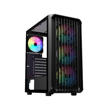 SAMA 205A Tempered Glass ATX Mid Tower Case - Black