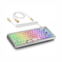ATTACK SHARK K75 Transparent Mechanical Keyboard - White