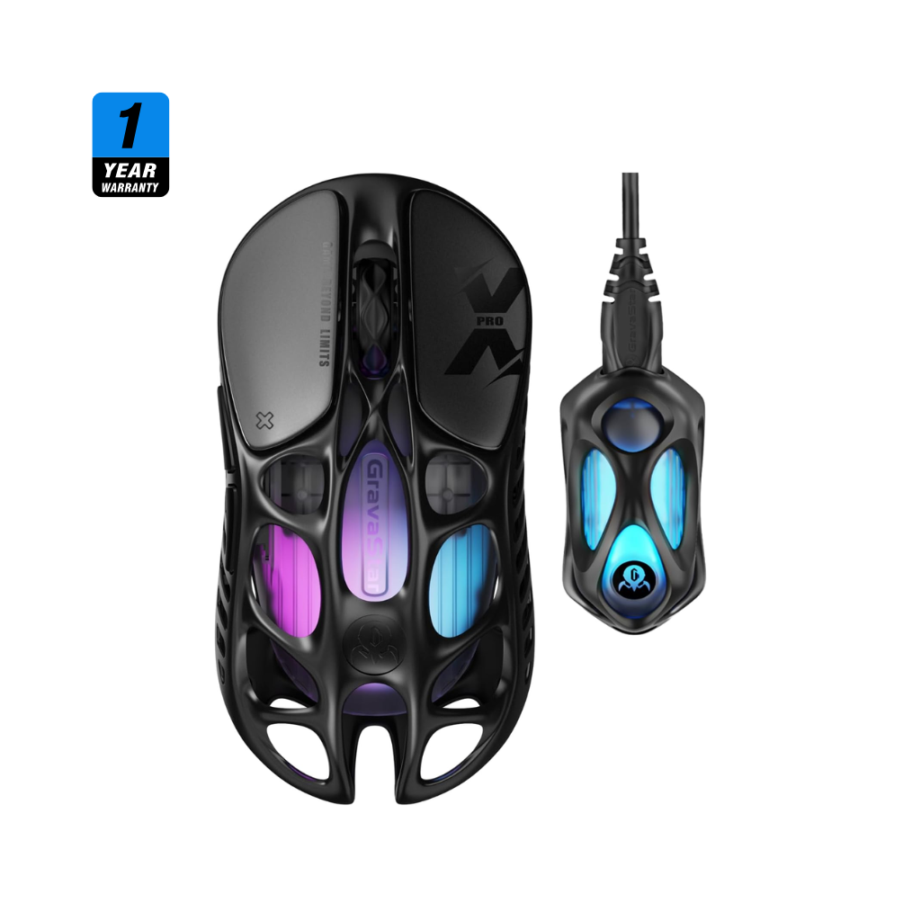 GravaStar Mercury X Pro 8KHz Wireless Gaming Mouse - Galaxy Black