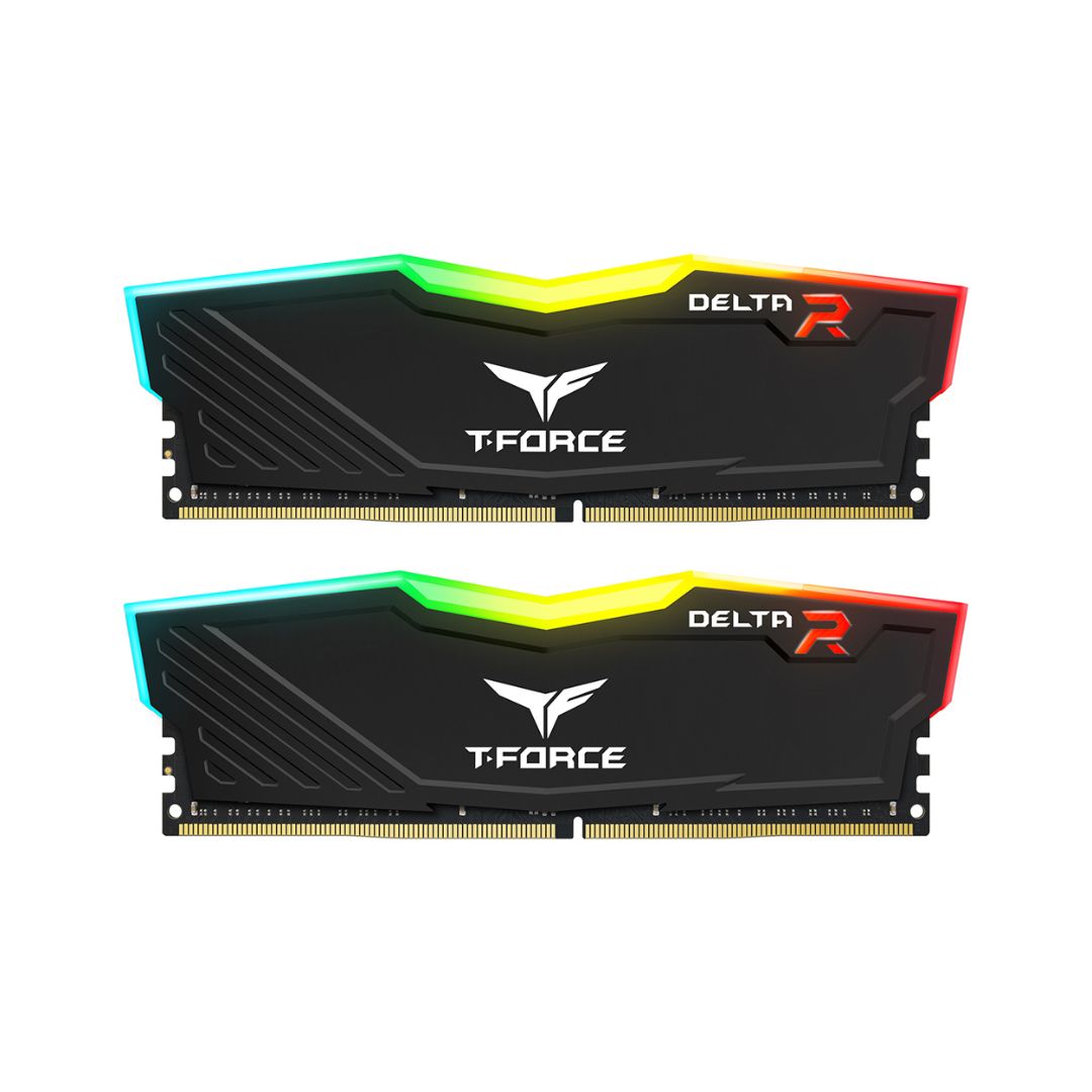 ذاكرة وصول عشوائي TEAMGROUP T-Force Delta RGB DDR4 سعة 16 جيجابايت (2 × 8 جيجابايت) 3600 ميجاهرتز CL18 - أسود 
