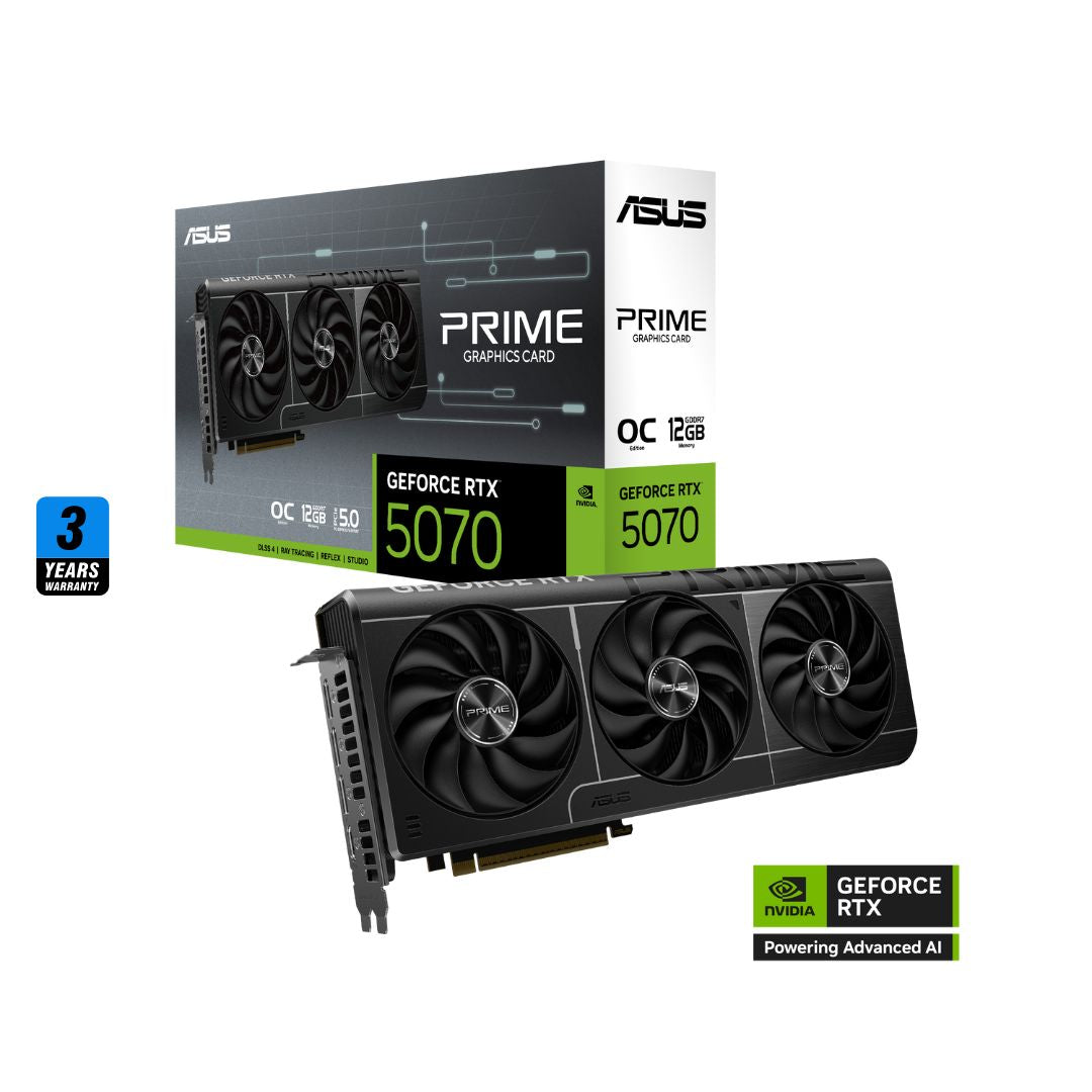 بطاقة الرسومات ASUS PRIME GeForce RTX™ 5070 سعة 12 جيجابايت GDDR7 OC Edition