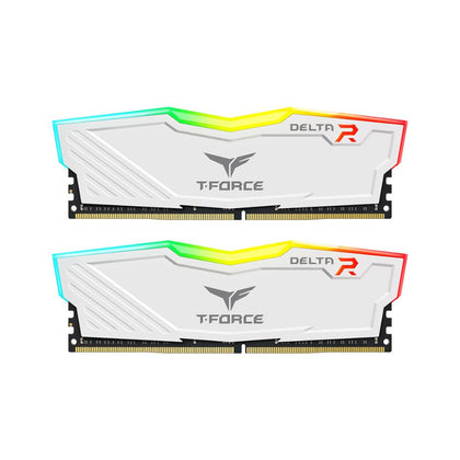 TEAMGROUP T-Force Delta RGB DDR4 Ram 32GB (2x16GB) 3200MHz CL16 - White