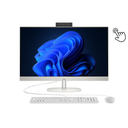 HP All In One 27-cr0154nh, Intel Core i7-1355U, RAM 8GB, SSD 512GB, Intel Iris Xe Graphics, 27 FHD Touch, White