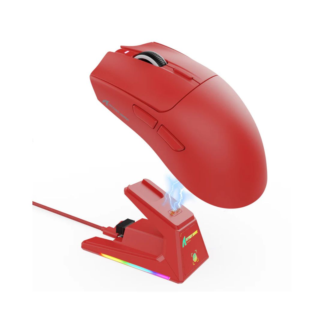 ATTACK SHARK X1 Tri-mode Gaming Mouse - Red