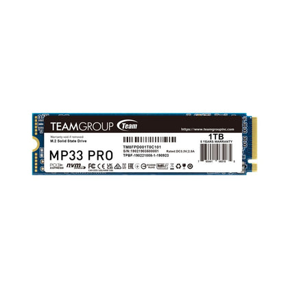 TEAMGROUP MP33 PRO 1TB, 3,500MB/s - NVMe PCIe Gen 3x4, SSD