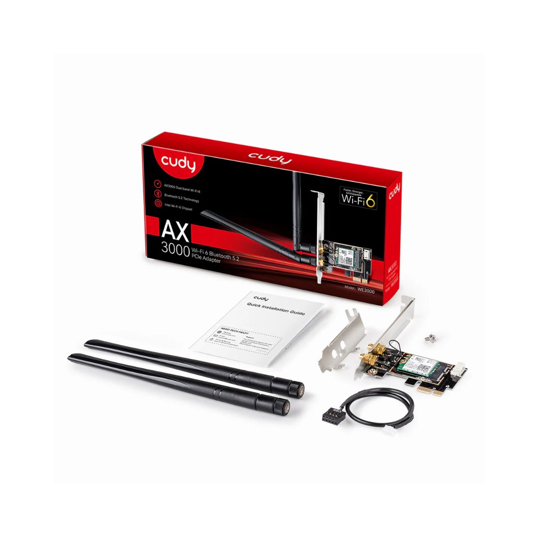 محول Cudy WE3000 PCI-E Wi-Fi وBluetooth
