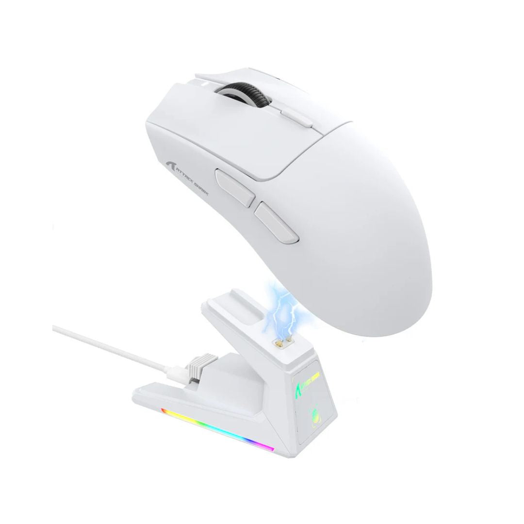 ATTACK SHARK X1 Tri-mode Gaming Mouse - White