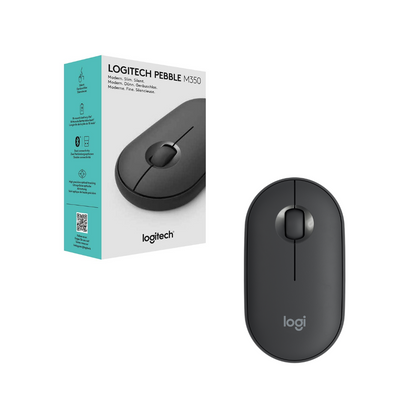 Logitech Pebble M350 Wireless & Bluetooth Mouse - Black