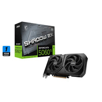 بطاقة الرسومات MSI GeForce RTX 5060 Ti SHADOW 2X OC PLUS - 8GB