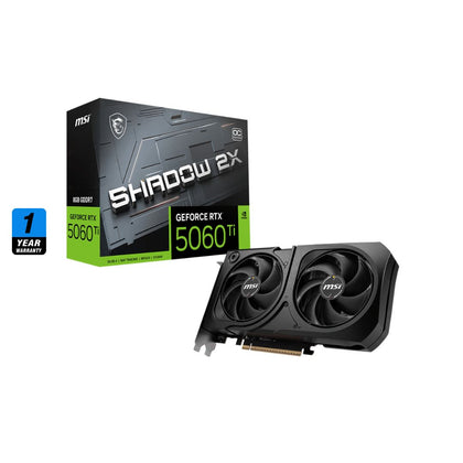 بطاقة الرسومات MSI GeForce RTX 5060 Ti SHADOW 2X OC PLUS - 8GB