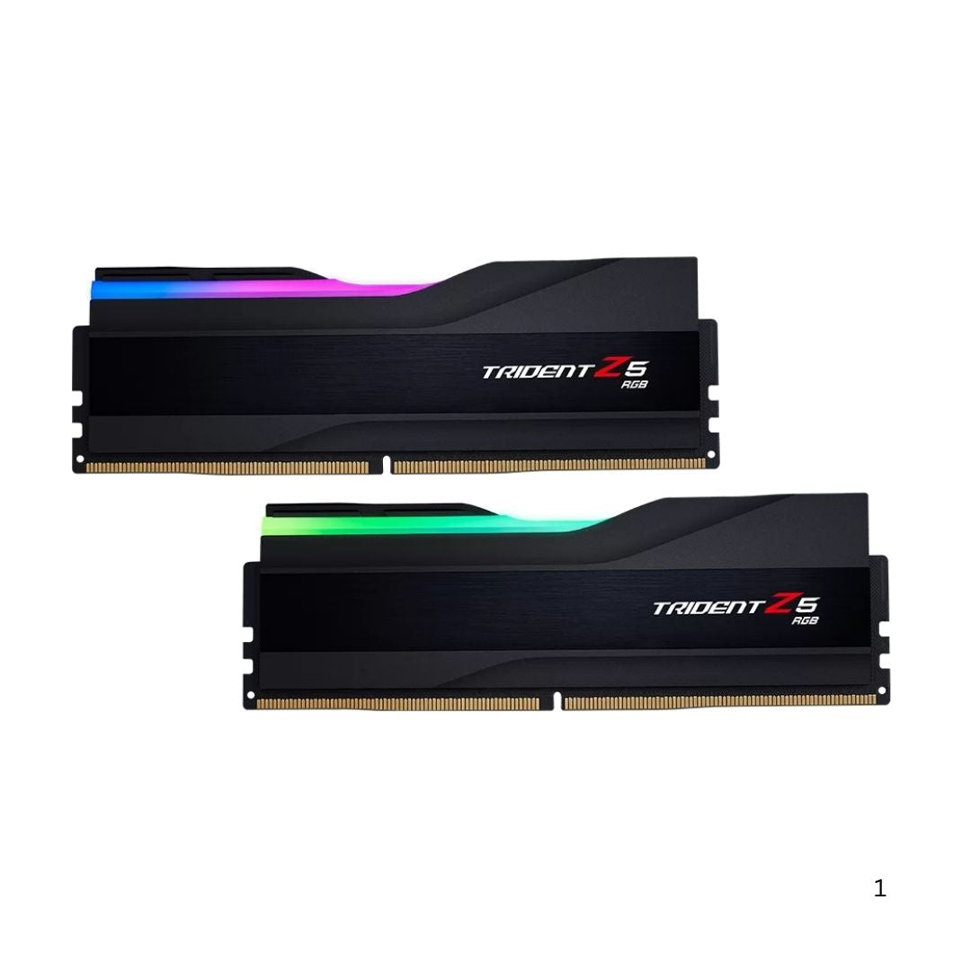 ذاكرة G.SKILL Trident Z5 RGB DDR5 سعة 128 جيجابايت (2x64 جيجابايت) 6000 ميجاهرتز CL36 وXMP وEXPO - أسود